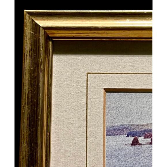 Framed Coastal Print-Sidmouth England-9x7-Vintage Seaside Wall Art-Ocean-Shore - Picture 5 of 8